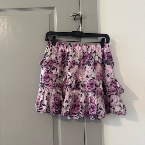 Chic Loveshackfancy Floral Ruffle Mini Skirt - Picture 3 of 9